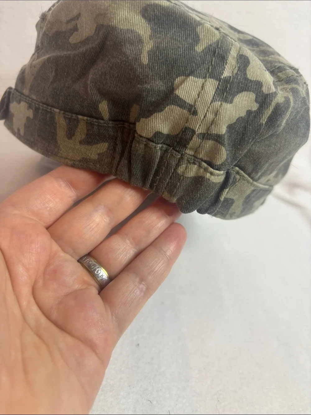 Men's Camouflage Military Cadet Cap - Olive Camo
